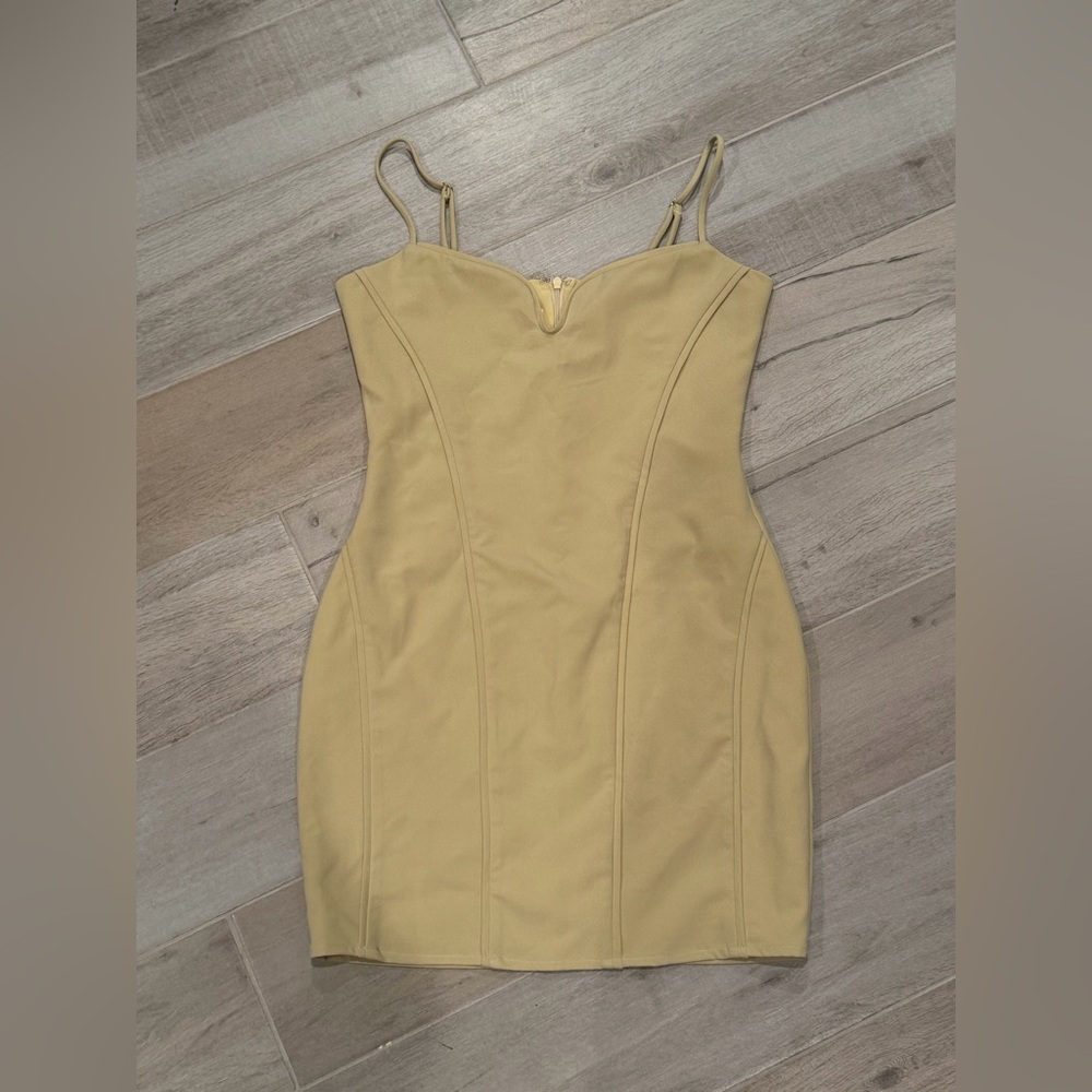 Princess Polly Pale Yellow Bodycon Mini Dress